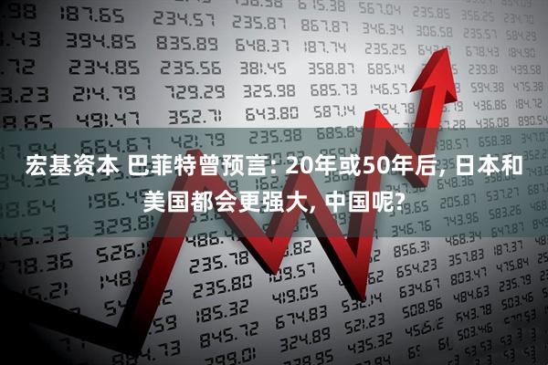 宏基资本 巴菲特曾预言: 20年或50年后, 日本和美国都会更强大, 中国呢?